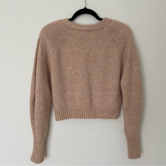 Aritzia Cream Button-Front V-Neck Cardigan Sweater - Picture 7 of 11